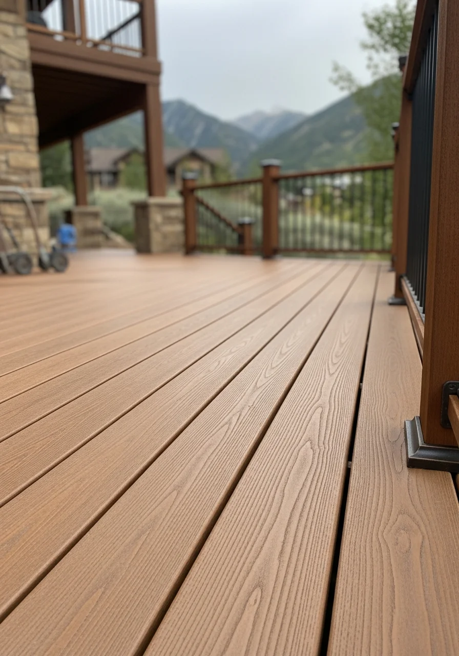 Close-up of a Park City residential exterior showing quality craftsmanship and mountain-appropriate materials.