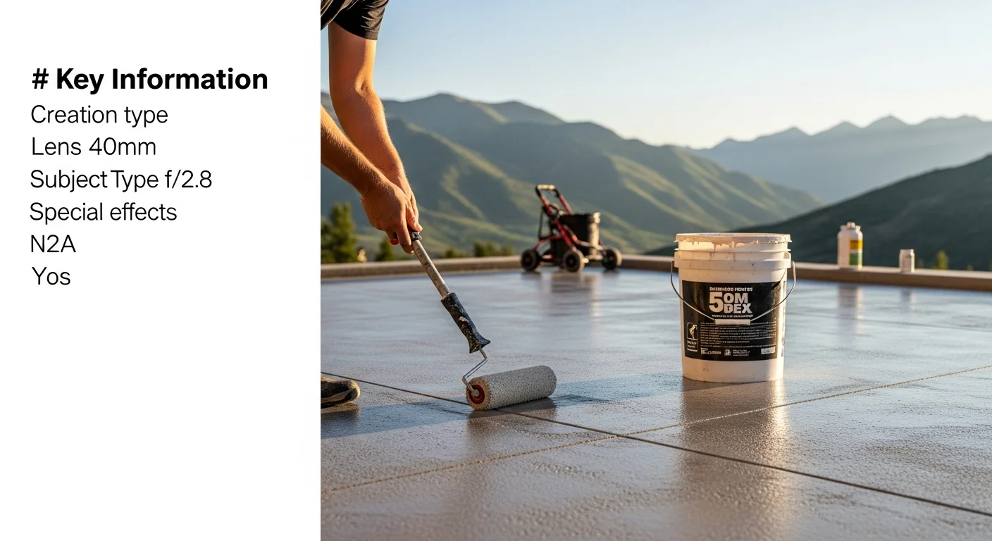 A freshly coated concrete patio at a Park City, Utah residential property, showing a smooth textured surface with a clean, uniform finish. The outdoor space is surrounded by mountain landscaping typical of Summit County homes.